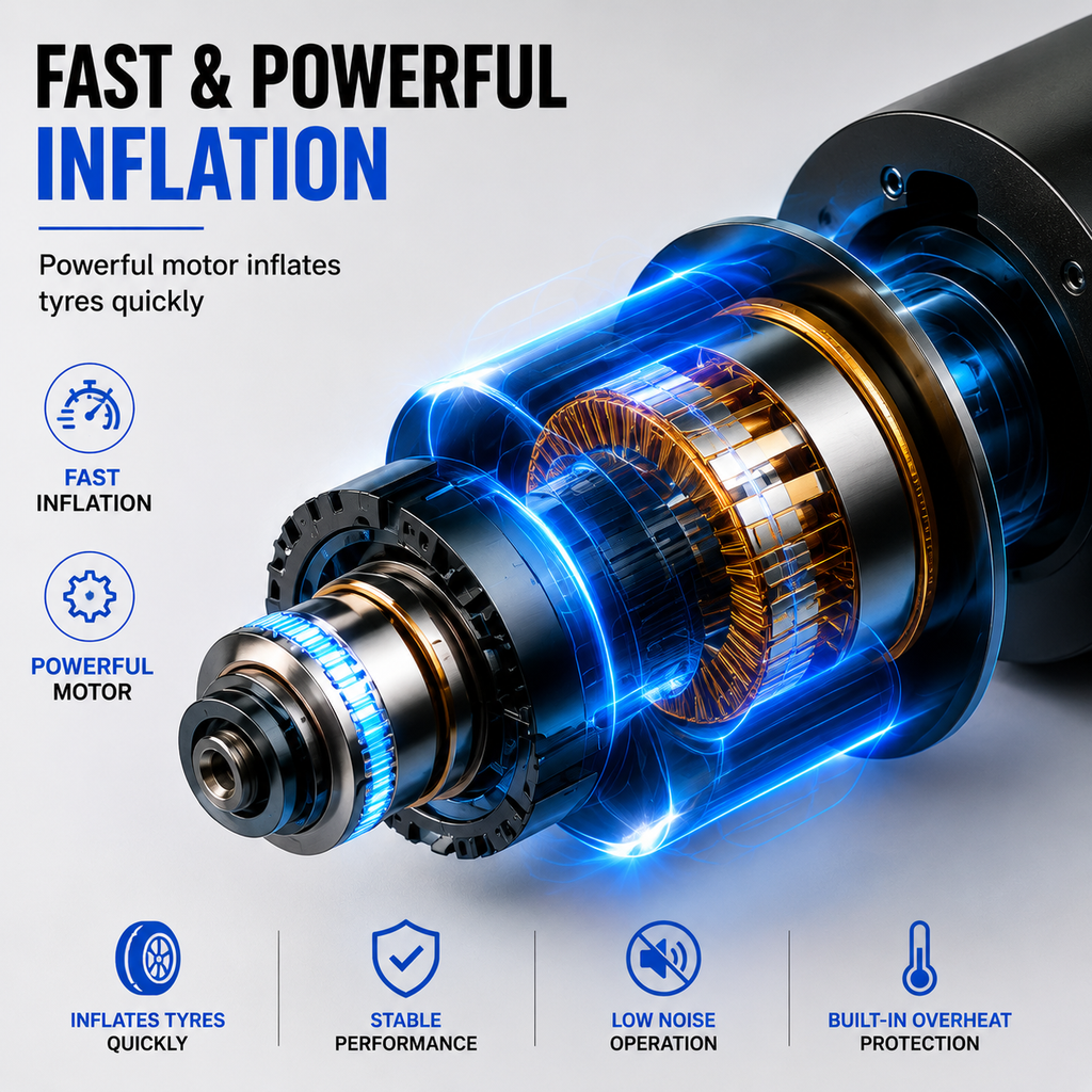 DriveReady™ Portable Digital Air Compressor for Car Tyres