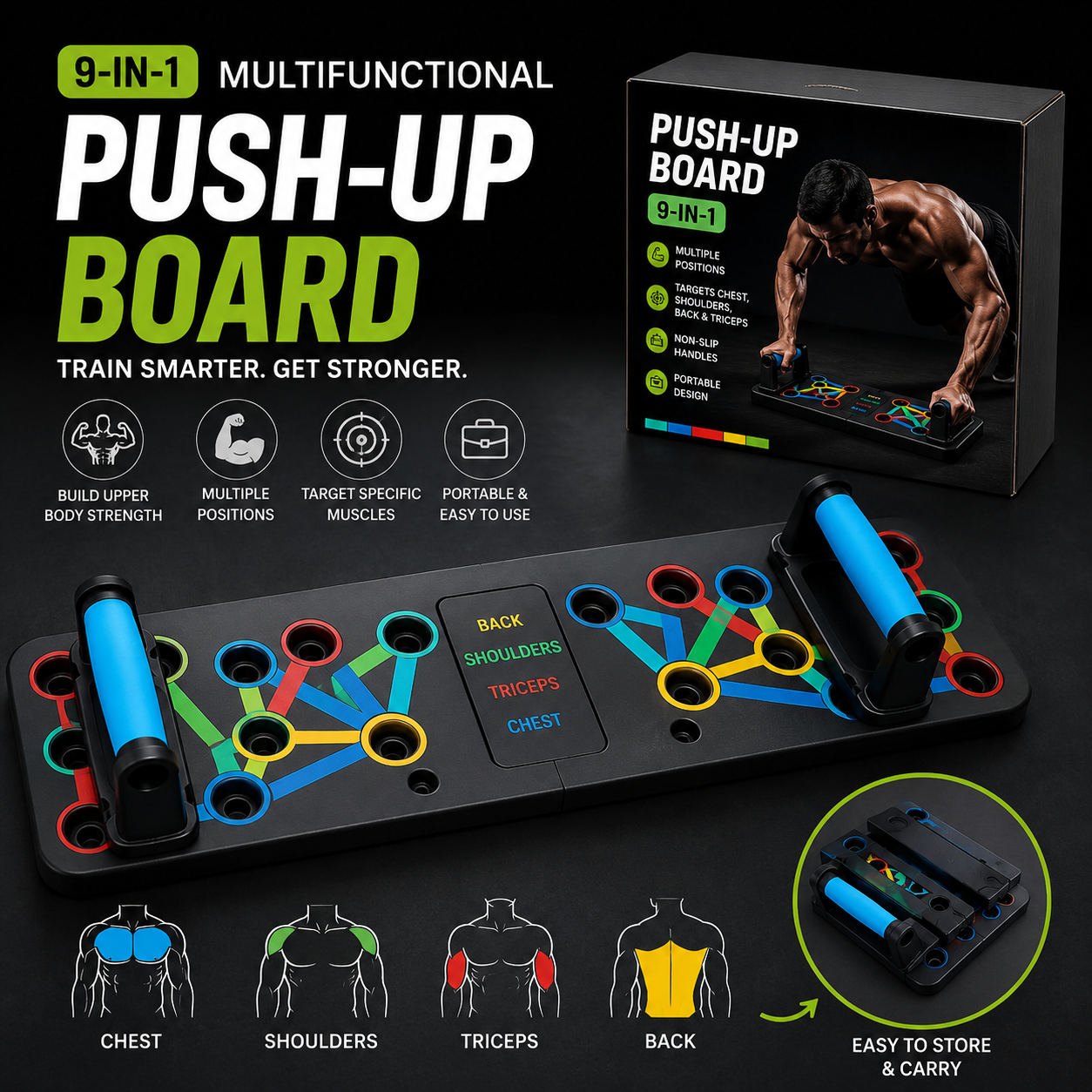 Mzanzi Fit™ 9-in-1 Push-Up Board